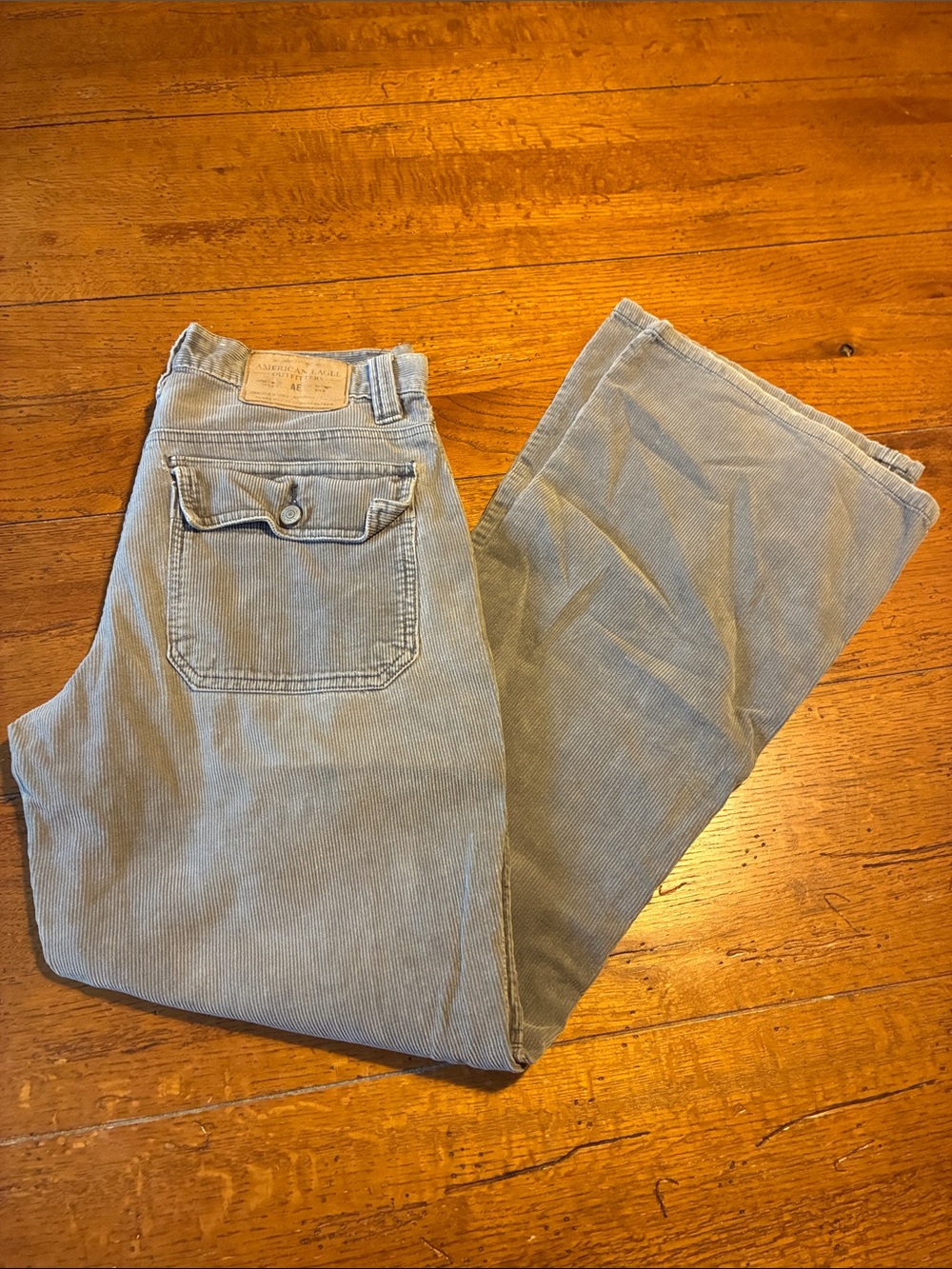 Women Corduroy Gray Pants American Eagle size 6